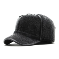 Cappello invernale da uomo in pelliccia sintetica con paraorecchie in grigio scuro - M (56-58cm) / Grigio