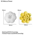 3D-hibiscusbloem siliconen mal met gedetailleerde bloembladen voor kaarsen en hars - Hibiscus