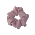 Oversized lavender lilac chiffon scrunchie with soft pleated texture and silk sheen - Korean Pink