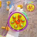 Portachiavi gioco scaccia la talpa viola con tasti a forma di carota per bambini - Stile Carota-Viola