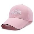 Casquette de baseball rose en maille avec broderie de sport et design respirant pour le soleil - Réglable / Rose