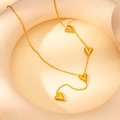 Goldene Vier Herzen Y-Halskette