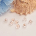 Fermoirs de boucles d'oreilles en silicone avec noyau plaqué or 18 carats pour bijoux DIY - Or rose