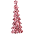 Árbol de Navidad decorativo de mesa con rayas rojas y blancas estilo caramelo - Árbol de Caramelos (Grande)