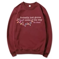 Funny Jingle some of the way I'm tired wine red Christmas sweater in size medium - S / Burgundy