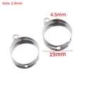 Base per anello regolabile in acciaio inox argento con foro e vassoio piatto - 10 pezzi/Confezione / Color Acciaio