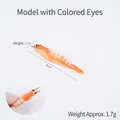 6cm realistic PVC shrimp miniature with hand-painted eyes for DIY food models - Mini Shrimp (Painted Eyes)