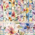 Pastoral floral 6x6 inch paper pad for scrapbooking with 24 sheets of decorative cardstock - R2513 24 Sheets