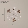 Transparent acrylic snowflake ornament with gold sequins for Christmas, 10x9cm - Small Snowflake (WL2022-68)