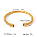 Gouden kabelarmband met blauwe stenen met details over afmetingen en gewicht van 18g - Blauwe Edelsteen Armband (HC-B20059-BL)