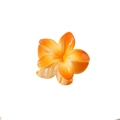 Close-up of orange gradient flower hair claw clip with a glossy finish for hair styling - Bulk Packaging / Orange Gradient
