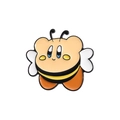 Pin's émaillé abeille rose de dessin animé avec ailes et antennes mignonnes - Pin de cosplay d'abeille rose
