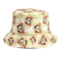 Cappello da pescatore reversibile da donna con stampa a farfalla e parasole - M (56-58cm) / Giallo