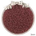 Perline di vetro viola da 3mm per gioielli fai-da-te su un vassoio d'argento - Stile 3 3mm Rosso Vino (220pz)