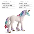 Rainbow Unicorn figurine in white with glittery purple and blue gradient mane - White Unicorn - Purple Blue Gradient / White