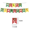 Detail of Merry Christmas bunting banner showing dimensions 16cm height and 11.5cm width - Christmas Banner