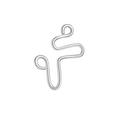 Silver spiral non-piercing nose ring clip made of vacuum plated stainless steel - Style 6 Silver