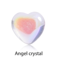 15mm heart-shaped angel crystal stone with iridescent pink and purple hues - Angel Crystal