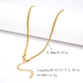 2.8mm gold-plated stainless steel snake chain necklace with lobster clasp for women - 2.8mm Polished Dense Snake Chain - Gold