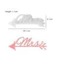 Mrs. wedding arrow sign in white and rose gold with dimensions 35.1cm x 9.1cm - Mrs