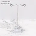 Large transparent acrylic earring display stand with metal T-bar and 20.3g weight - Large Transparent
