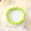 Green tennis bead bracelet, inner diameter 7cm, 13g weight, minimalist resin jewelry - Tennis Beaded Style (K3521)