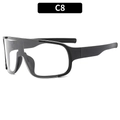 Fashion outdoor cycling goggles with black frame and clear lenses variant model C8 - Black Frame Clear Lenses