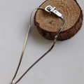 Minimalistische zilveren riemgesp halsketting met slanke slangenketting van roestvrij staal - Zilver