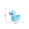 Mini blue resin duck figurine for DIY micro landscape, size 1.8cm x 1.4cm - Light Blue