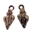 Antique bronze conch shell alloy pendants for jewelry making with vintage texture - Conch / Bronze