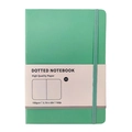 Libreta A5 de puntos verde menta con 160 páginas papel 100gsm y banda elástica a juego - Verde hierba (Puntos)