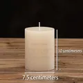 Classic cream pillar candle 7.5x10cm size for home decor and emergency lighting - Cylinder Dia 7.5cm H 10cm