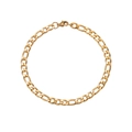 Poliertes goldenes Figaro-Armband aus Edelstahl mit sicherem Karabinerverschluss - Gold