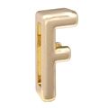 Golden 10mm alloy letter F bead with polished finish for DIY bracelets and jewelry - 10mm Full Drill Letter / Letter F