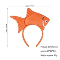 Funny orange plush goldfish headband with silver sequins for Halloween party costumes - 3D Orange Goldfish
