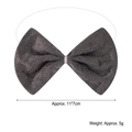 Gray knitted bow accessory for Halloween costume, size 11x7cm with elastic string - Regular Bowtie / Dark Gray