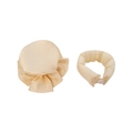 Set per ricci senza calore beige con cuffia in tessuto e bigodino morbido imbottito - Giallo Caldo (Bigodino + Cuffia + Sacchetto OPP)