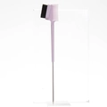 Dual-sided eyebrow comb and eyelash brush with light purple handle and metal tail tip - Two-tone Purple