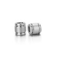 Vertical striped silver stainless steel cylinder spacer beads for DIY jewelry making - 10x10.1x5.1mm Vertical Stripe Barrel / Steel