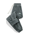 Pantaloni jogger in pile polare grigio scuro con coulisse in vita e polsini elasticizzati - S / Grigio