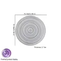 Molde de silicona de círculos concéntricos de 15,4 cm para manualidades de Pascua - Base redonda de candelabro a rayas