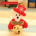 Orsetto di Natale in peluche con cappello rosso e campana dorata con stelle - Tipo A Orso Campana Dorata (B-C08)