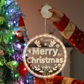Illuminated Merry Christmas suction cup light with LED engraving and battery box - 24cm / Merry Christmas