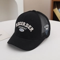Klassieke zwart-witte truckerpet met borduursel en ademend mesh aan de zijkant - 3-8 Jaar / Zwart