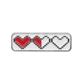 Retro Pixel Herz Gesundheitsleiste Emaille-Anstecknadel für kreative Kleidung Accessoire - Pixelherz Lebensbalken (XZ8883)