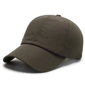 Dark green quick-dry mesh baseball cap for men and women with breathable fabric - Adjustable / Army Green