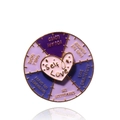 Rotating self-love battery enamel pin in purple and pink with gold metal finish - Self Love Spinner Brooch / Purple Heart