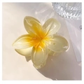 Single Plumeria Clip 8cm Yellow