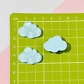 Translucent resin cloud charms with glitter finish for DIY phone case accessories - 1# Light Blue