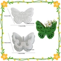Hollow butterfly storage box resin mold set with dimension markings for DIY crafts - Hollow Butterfly Box / Translucent White